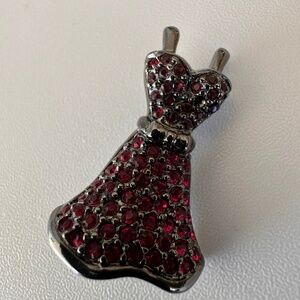 Swarovski Red Dress Pin
